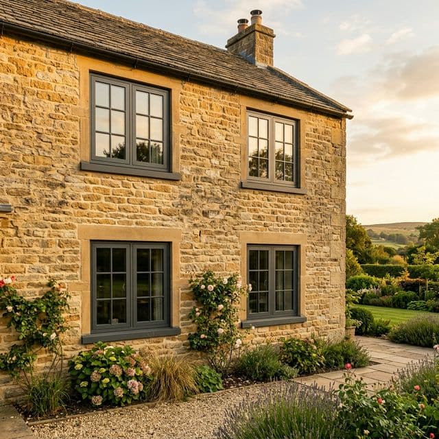 Best Aluminium Window Colours for Yorkshire Stone Houses